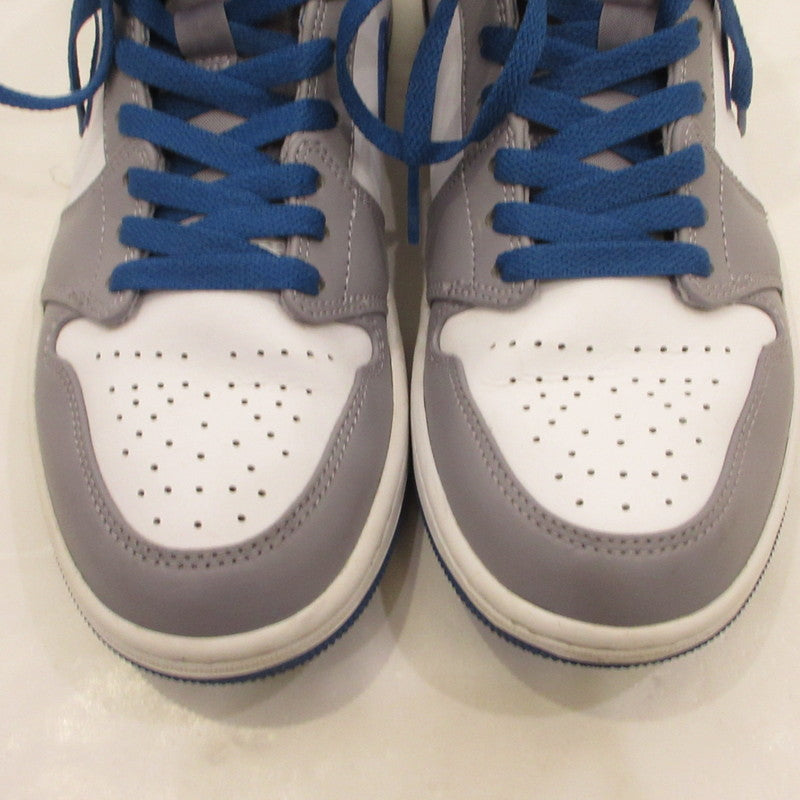 【中古】NIKE | ナイキ AIR JORDAN 1 MID TRUE BLUE スニーカー DQ8426-014 2023S/S グレー 25.5cm