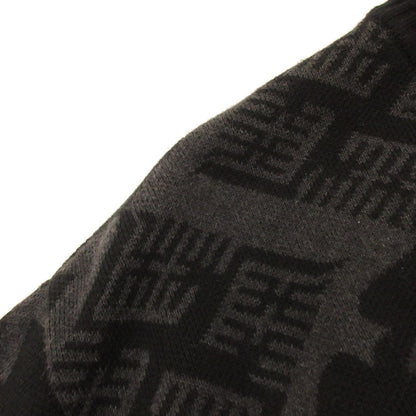 【中古】BUDSPOOL | バッズプール 花罰家紋 COTTON KNIT JACQUARD SWEATER セーター ブラック サイズ：XL