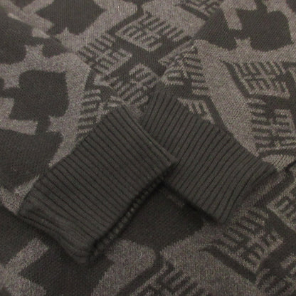 【中古】BUDSPOOL | バッズプール 花罰家紋 COTTON KNIT JACQUARD SWEATER セーター ブラック サイズ：XL