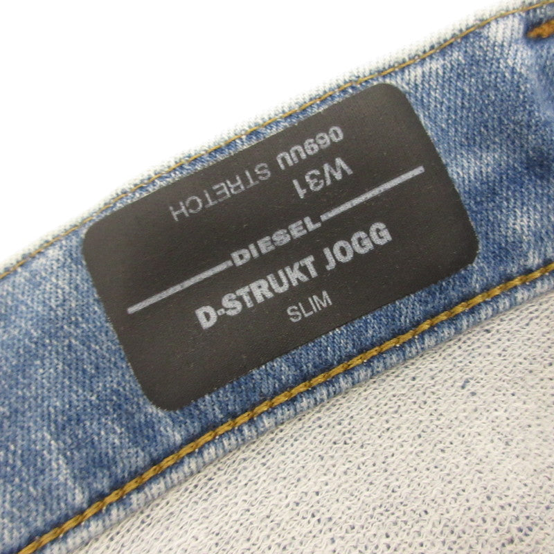 【中古】DIESEL | ディーゼル D-STRUKT-JOGG デニムパンツ A01017 ライトブルー サイズ：31