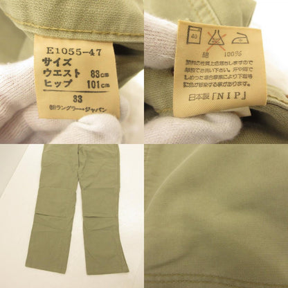 【中古】 シンチバックダブルニー パンツ E1055 年式:80s ラングラージャパン カーキ