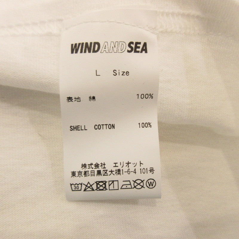【中古】WIND AND SEA | ウィンダンシーウインダンシー (monogram) T-SHIRT 半袖Ｔシャツ WDS-XXX-05 ホワイト サイズ：L