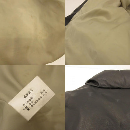 【中古】 レザーダウンジャケット ダウンジャケット ブラック サイズ：XL