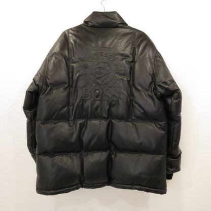 【中古】 レザーダウンジャケット ダウンジャケット ブラック サイズ：XL