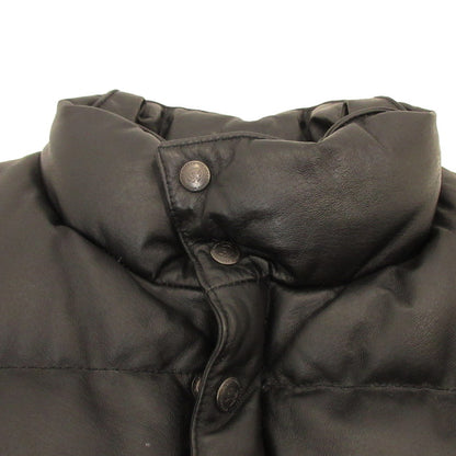 【中古】 レザーダウンジャケット ダウンジャケット ブラック サイズ：XL