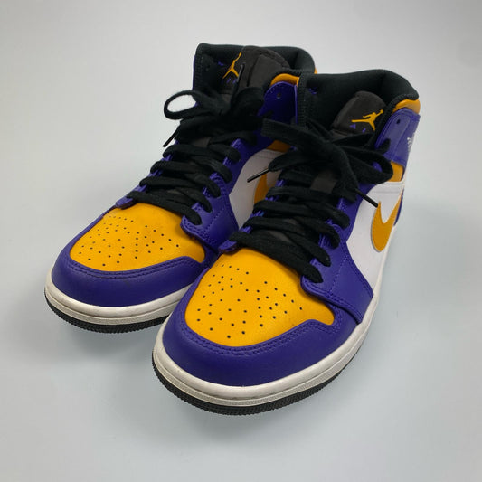 【中古】NIKE | ナイキ AIR JORDAN 1 MID LAKERS スニーカー DQ8426-517 年式:2022A/W マルチカラー 25.5cm