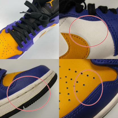 [Used] NIKE | Nike AIR JORDAN 1 MID LAKERS Sneakers DQ8426-517 Year: 2022 A/W Multi-color 25.5cm