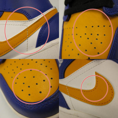 [Used] NIKE | Nike AIR JORDAN 1 MID LAKERS Sneakers DQ8426-517 Year: 2022 A/W Multi-color 25.5cm