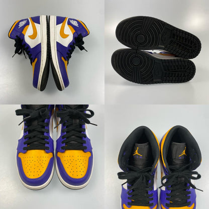 [Used] NIKE | Nike AIR JORDAN 1 MID LAKERS Sneakers DQ8426-517 Year: 2022 A/W Multi-color 25.5cm