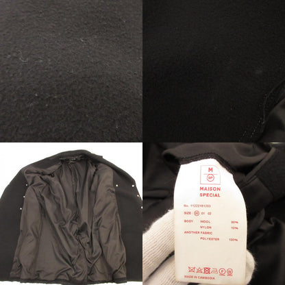【中古】MAISON SPECIAL | メゾンスペシャル ウールカットオフステッチダブルオーバーコート その他アウター 11222161203 ｻｲｽﾞ:0 ブラック