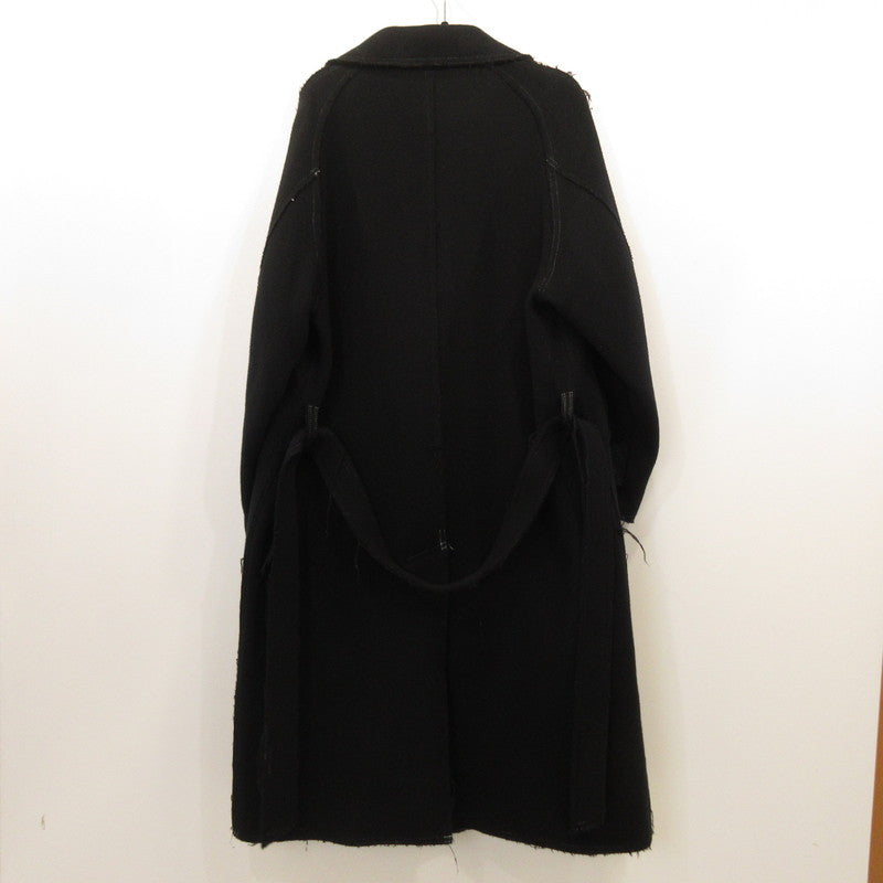 【中古】MAISON SPECIAL | メゾンスペシャル ウールカットオフステッチダブルオーバーコート その他アウター 11222161203 ｻｲｽﾞ:0 ブラック