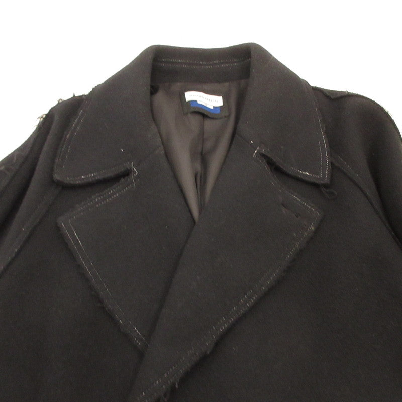 【中古】MAISON SPECIAL | メゾンスペシャル ウールカットオフステッチダブルオーバーコート その他アウター 11222161203 ｻｲｽﾞ:0 ブラック