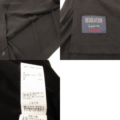 【中古】Yohji Yamamoto | ヨウジヤマモト リヨセル綿天竺 RE ナナメハギTシャツ 半袖Ｔシャツ HH-T56-570 ブラック サイズ：3
