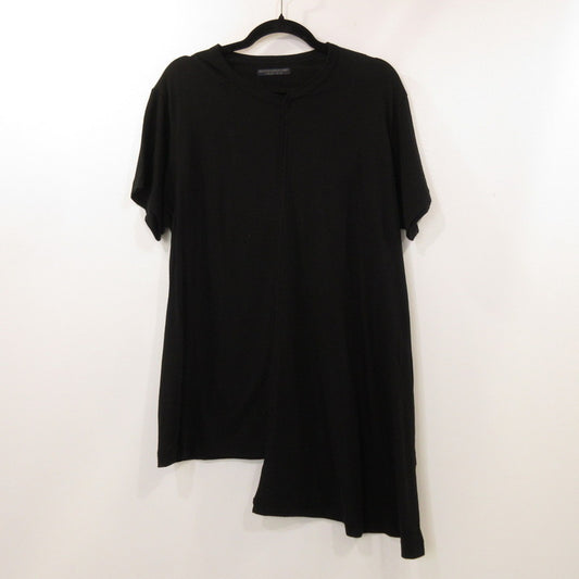 【中古】Yohji Yamamoto | ヨウジヤマモト リヨセル綿天竺 RE ナナメハギTシャツ 半袖Ｔシャツ HH-T56-570 ブラック サイズ：3