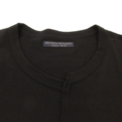 【中古】Yohji Yamamoto | ヨウジヤマモト リヨセル綿天竺 RE ナナメハギTシャツ 半袖Ｔシャツ HH-T56-570 ブラック サイズ：3