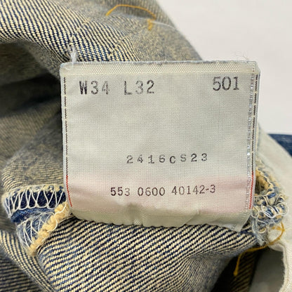【中古】Levi's | リーバイス 501 デニムパンツ 553刻印 米国製 W:34 ブルー