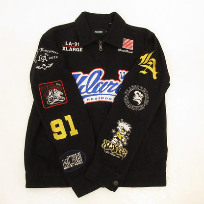 【中古】XLARGE | エクストララージ RECORDS WORK JACKET ブルゾン 101231021002 ブラック サイズ：S