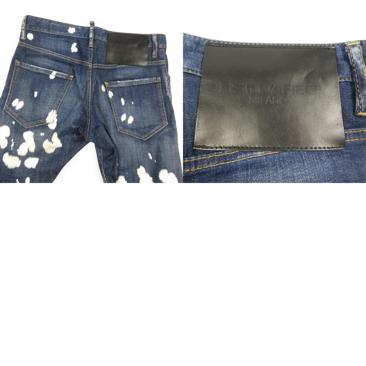 【中古】DSQUARED2 | ディースクエアード Sexy Twist Jean デニムパンツ S74LB0964 国内正規品/ブリーチ加工 ブルー サイズ：46
