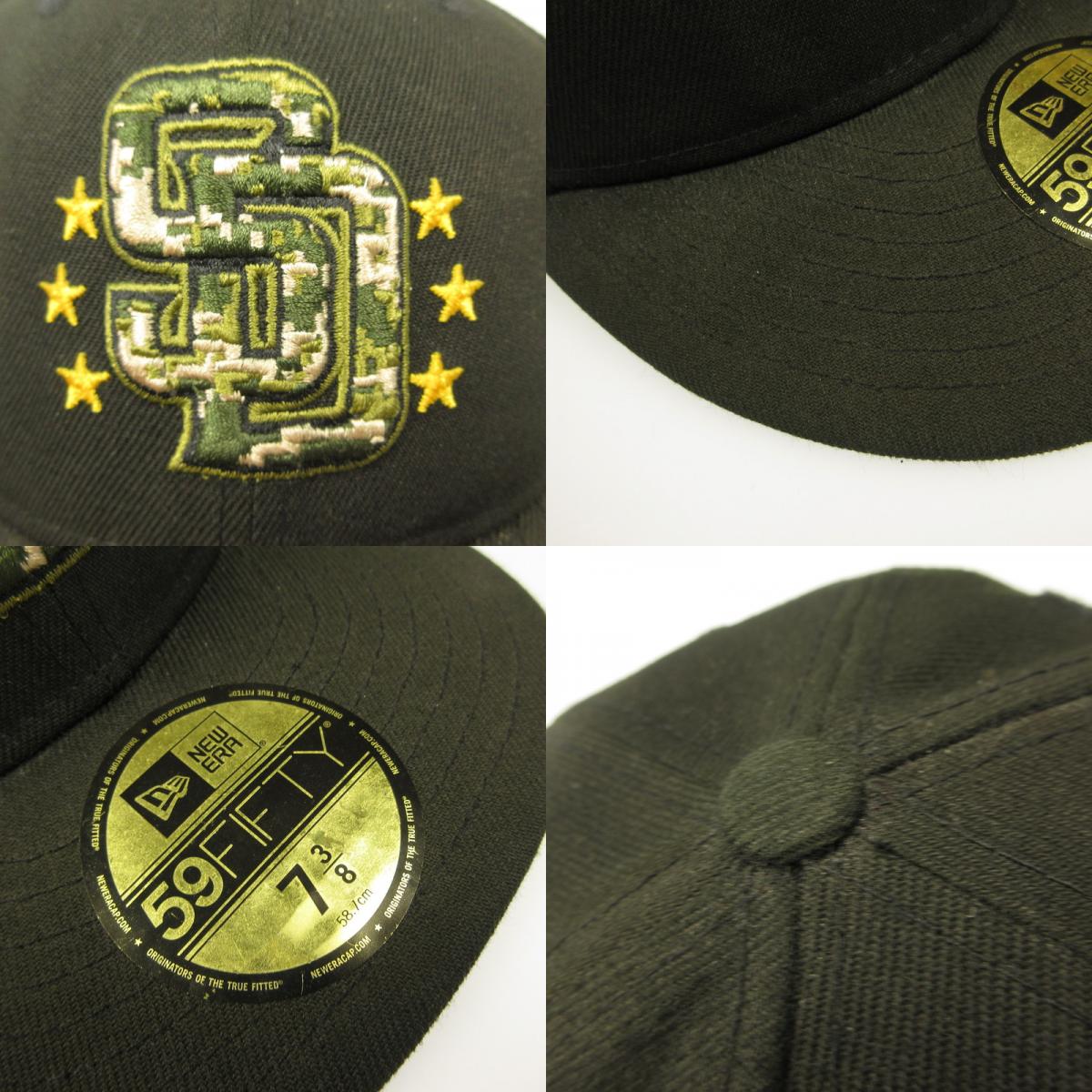 【中古】NEW ERA | ニューエラ San Diego Padres ARMED FORCES DAY キャップ ｻｲｽﾞ:58.7CM ブラック【姫路東店】