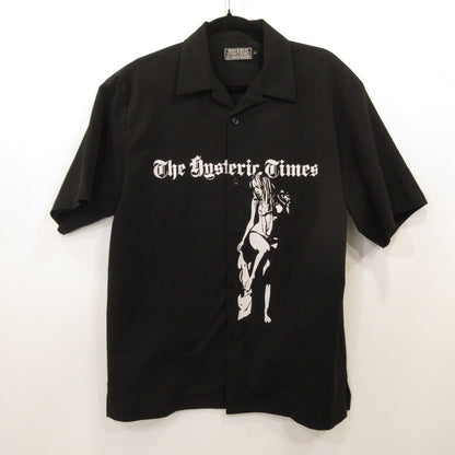 【中古】HYSTERIC GLAMOUR | ヒステリックグラマー HYSTERIC TIMES シャツ 半袖シャツ 02251CH04 ブラック サイズ：L