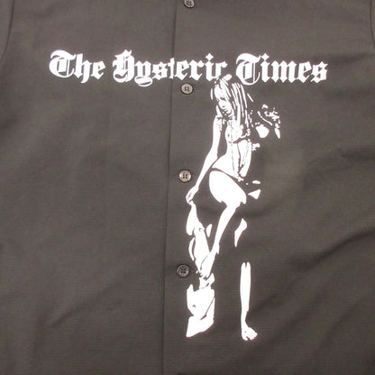 【中古】HYSTERIC GLAMOUR | ヒステリックグラマー HYSTERIC TIMES シャツ 半袖シャツ 02251CH04 ブラック サイズ：L