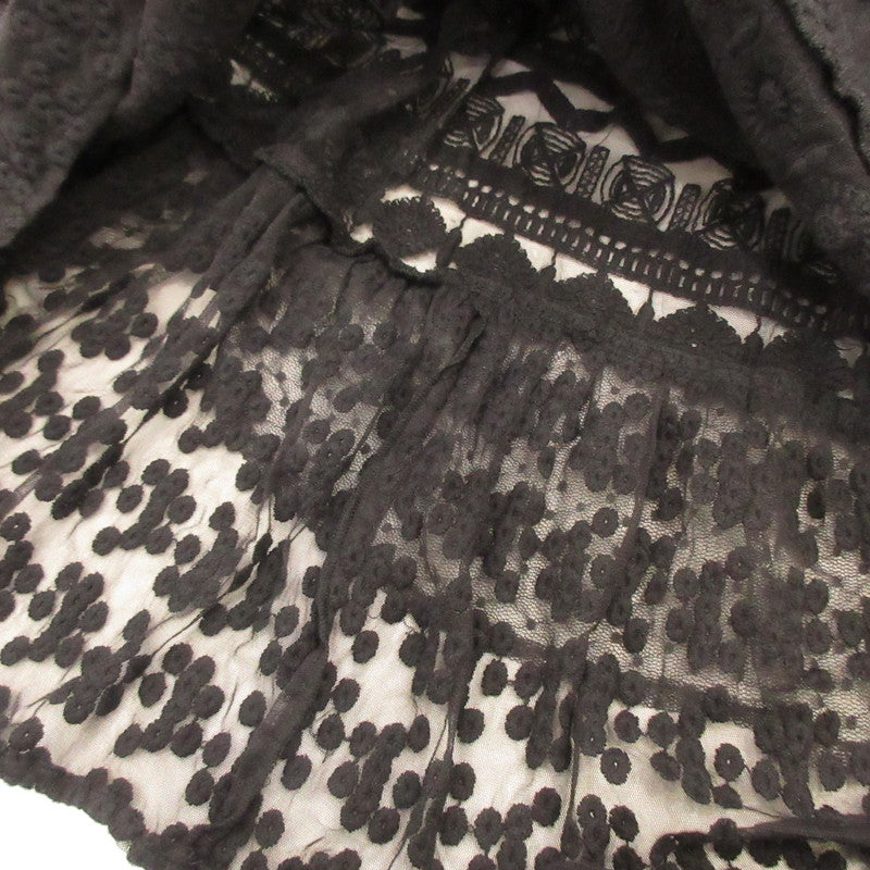 Patchwork Three-Tier Lace Camisole Dress 1814252400048 Black