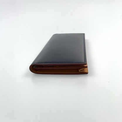 【中古】GANZO | ガンゾ CORDOVAN 通しマチ長財布 札入れ WGAN 57878 ネイビー