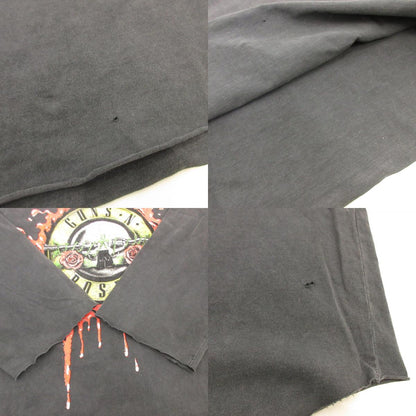 【中古】REMI RELIEF | レミレリーフ Guns N' Roses 半袖Ｔシャツ ヴィンテージ加工 グレー サイズ：L