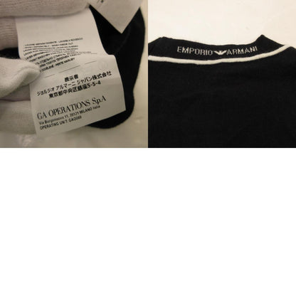【中古】Emporio Armani | エンポリオ・アルマーニ バージンウール ジャカードロゴディテール セーター 6D1MXH 1MJLZ ネイビー サイズ：M