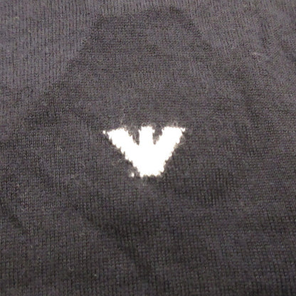 【中古】Emporio Armani | エンポリオ・アルマーニ バージンウール ジャカードロゴディテール セーター 6D1MXH 1MJLZ ネイビー サイズ：M