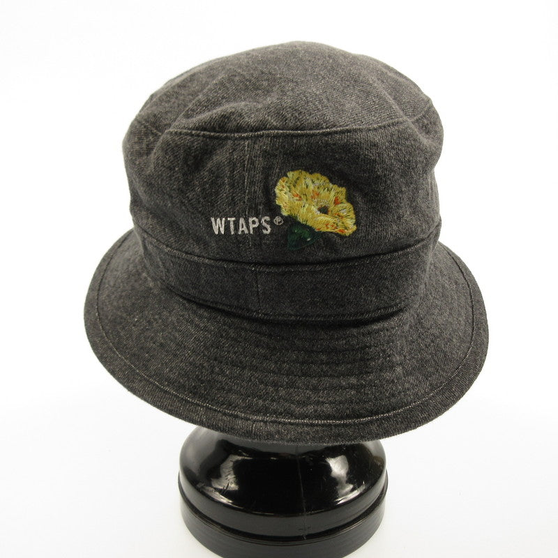 【中古】W)TAPS | ダブルタップス BUCKET 01 / HAT / COTTON. DENIM. SIGN ハット 241HCDT-HT09 グレー