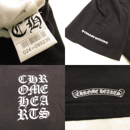 【中古】CHROME HEARTS | クロムハーツ VERTICAL LOGO TEE 半袖Ｔシャツ 国内正規品 ブラック サイズ：L