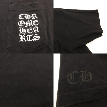 【中古】CHROME HEARTS | クロムハーツ VERTICAL LOGO TEE 半袖Ｔシャツ 国内正規品 ブラック サイズ：L