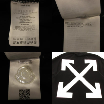 【中古】MONCLER | モンクレール MAGLIA T-SHIRT 半袖Ｔシャツ C109H8001650 ×OFF-WHITE/並行品 ブラック サイズ：XS