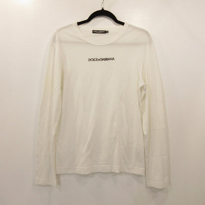 【中古】DOLCE&GABBANA | ドルチェアンドガッバーナ 長袖Ｔシャツ G8KF6Z FU7EQ ホワイト サイズ：44