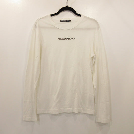【中古】DOLCE&GABBANA | ドルチェアンドガッバーナ 長袖Ｔシャツ G8KF6Z FU7EQ ホワイト サイズ：44