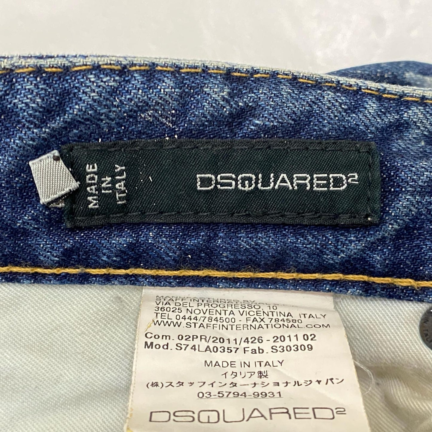 【中古】DSQUARED2 | ディースクエアード デニムパンツ S74LA0357 2011年製 ブルー サイズ：42