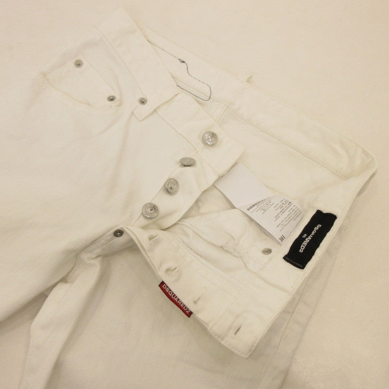 【中古】DSQUARED2 | ディースクエアード SKATER JEAN デニムパンツ S71LB0595 ホワイト サイズ：46