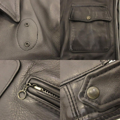 【中古】VANSON | バンソン BOSTON POLICE レザー TALONジップ ブラック サイズ：38