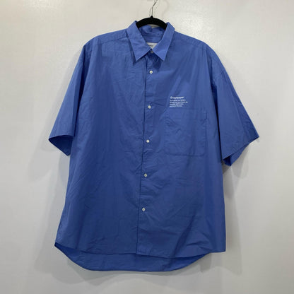 Graphpaper | Graphpaper Broad Oversized S/S Regular Collar Shirt Short-sleeved shirt GM211-50625B 2021S/S Light Blue