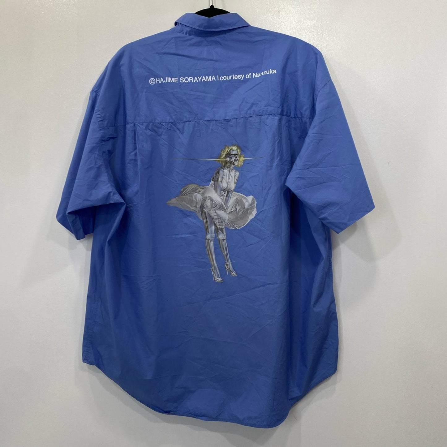 Graphpaper | Graphpaper Broad Oversized S/S Regular Collar Shirt Short-sleeved shirt GM211-50625B 2021S/S Light Blue