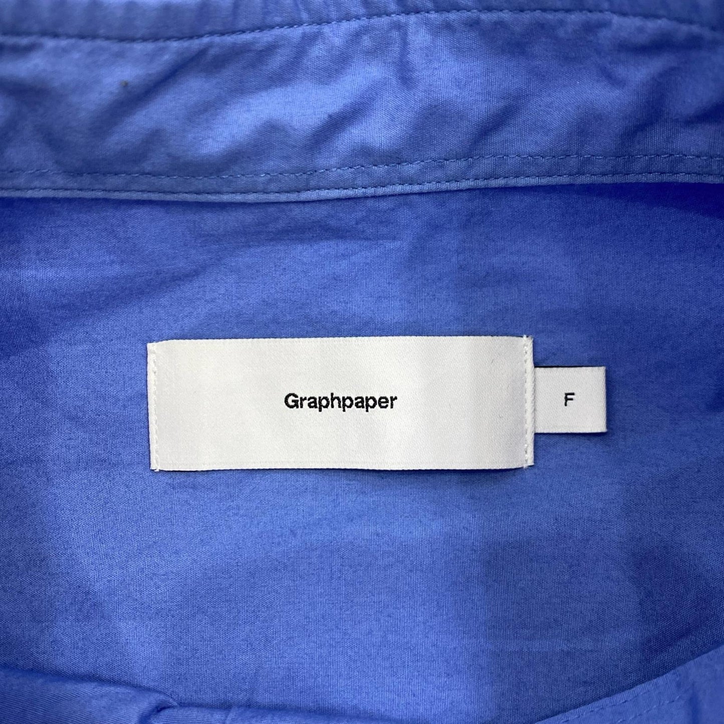 Graphpaper | Graphpaper Broad Oversized S/S Regular Collar Shirt Short-sleeved shirt GM211-50625B 2021S/S Light Blue