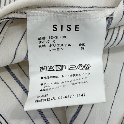 【中古】SISE | シセ STRIPE SHIRTS 半袖シャツ IS-SH-08 2021S/S ｻｲｽﾞ:0