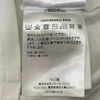 【中古】MONCLER | モンクレール MAGLIA POLO MANICA CORTA ポロシャツ G20918A00014 2021S/S 国内正規品 ホワイト サイズ：S