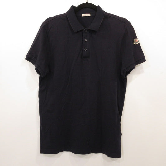 【中古】MONCLER | モンクレール MAGLIA POLO MANICA CORTA ポロシャツ E10918305150 国内正規品 ネイビー サイズ：M