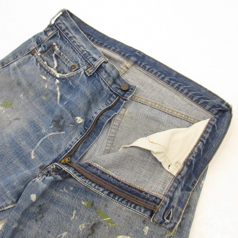 【中古】Levi's | リーバイス 505 66前期 デニムパンツ ﾎﾞﾀﾝ裏8　年式:70s ブルー