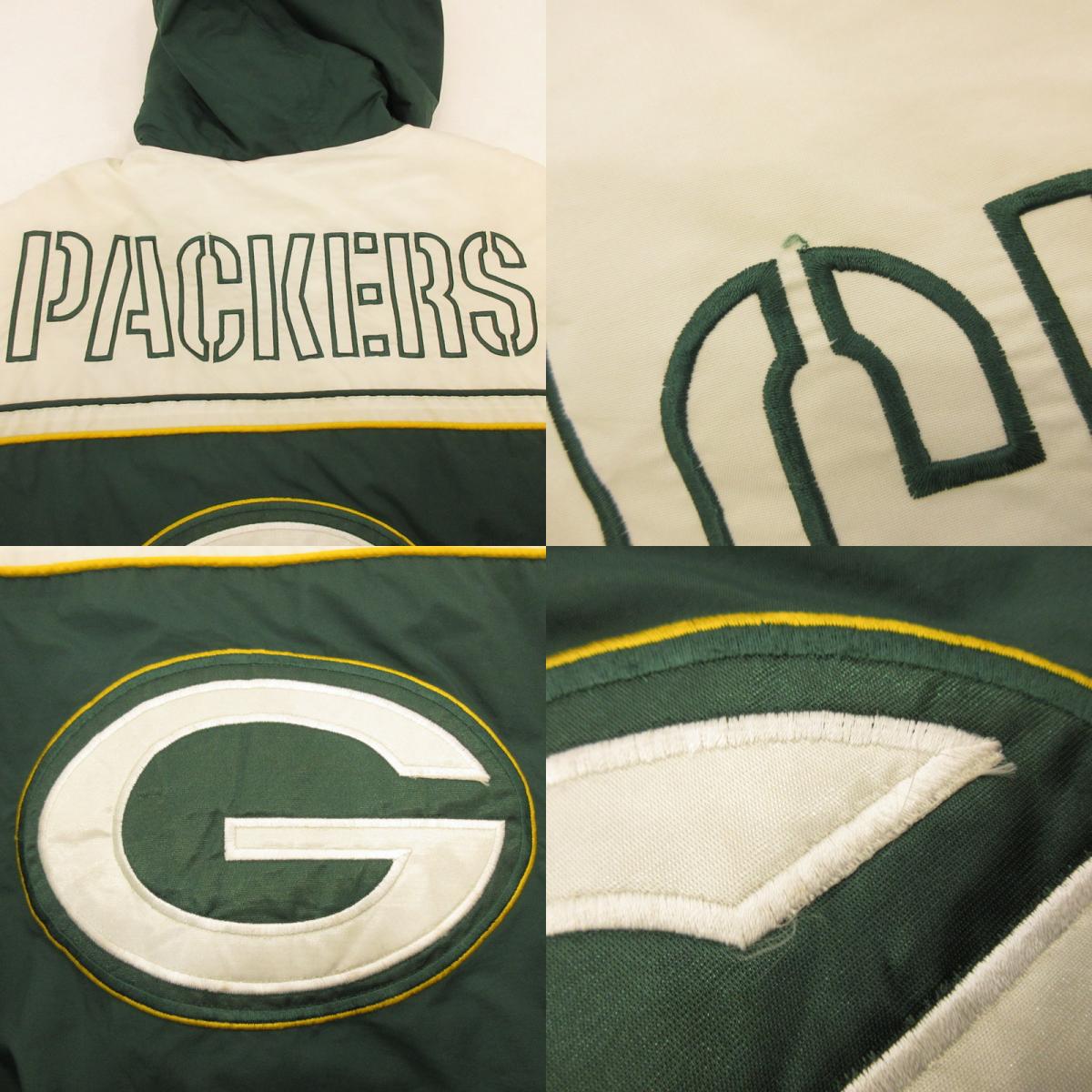 【中古】 Green Bay Packers 中綿ジャケット 年式:90s グリーン サイズ：XL