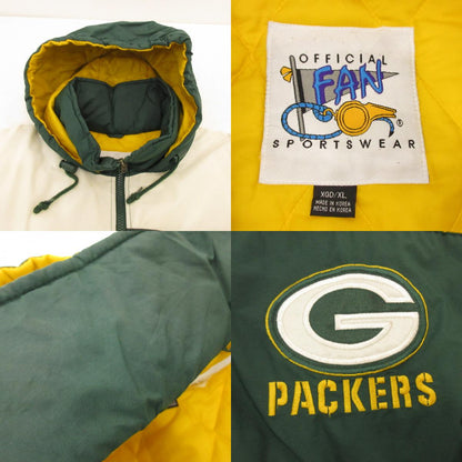【中古】 Green Bay Packers 中綿ジャケット 年式:90s グリーン サイズ：XL
