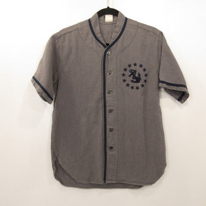【中古】The REAL McCOY'S | ザリアルマッコイズ USN ANCHOR 米海軍 ベースボールシャツ 半袖シャツ MJ17013 グレー サイズ：M