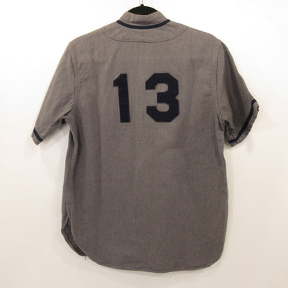 【中古】The REAL McCOY'S | ザリアルマッコイズ USN ANCHOR 米海軍 ベースボールシャツ 半袖シャツ MJ17013 グレー サイズ：M